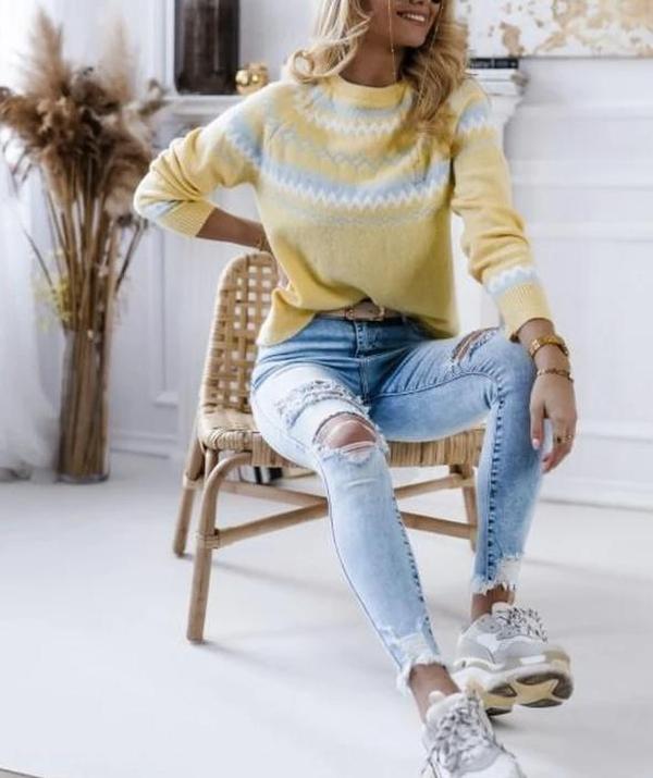 Karin-Luise | Strickpullover mit Zickzackmuster