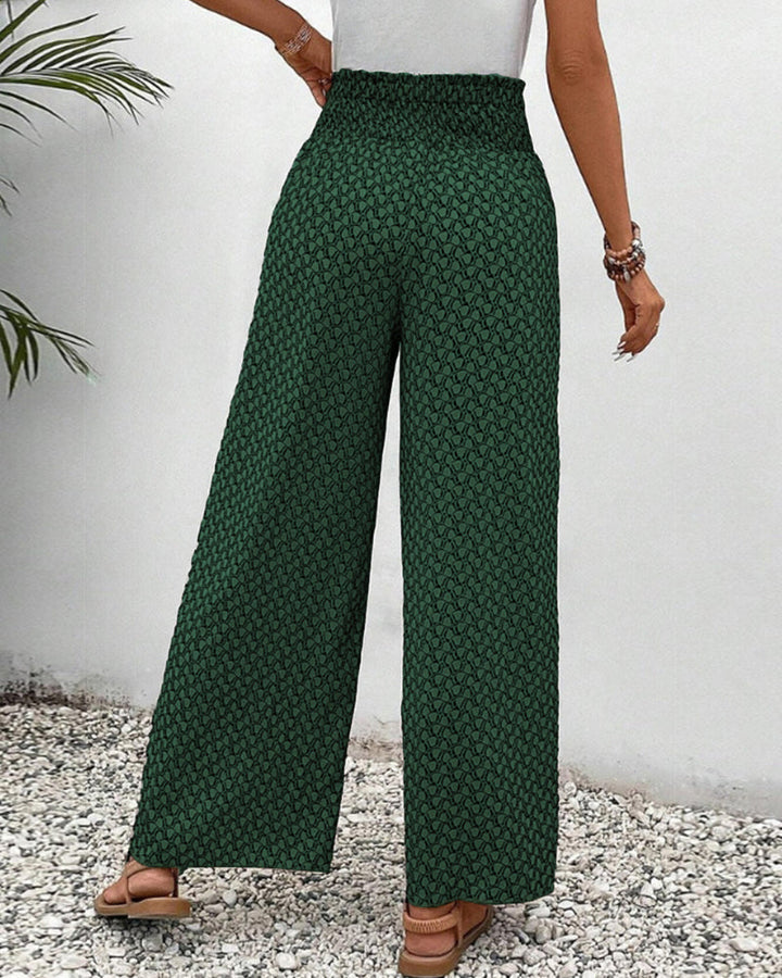Lizzy | Hose mit weitem Bein und Geometrie-Druck
