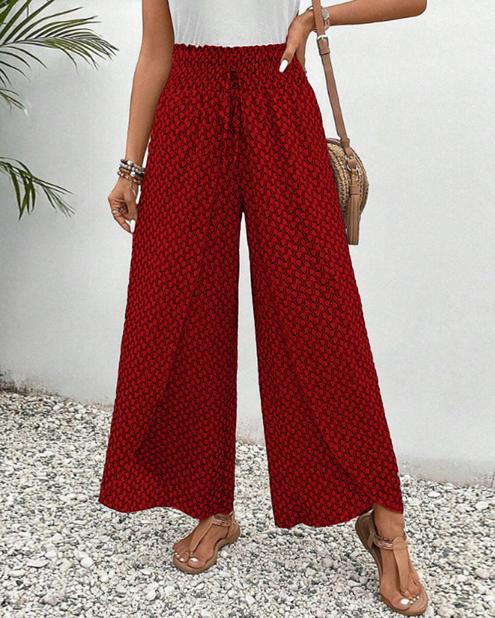 Lizzy | Hose mit weitem Bein und Geometrie-Druck