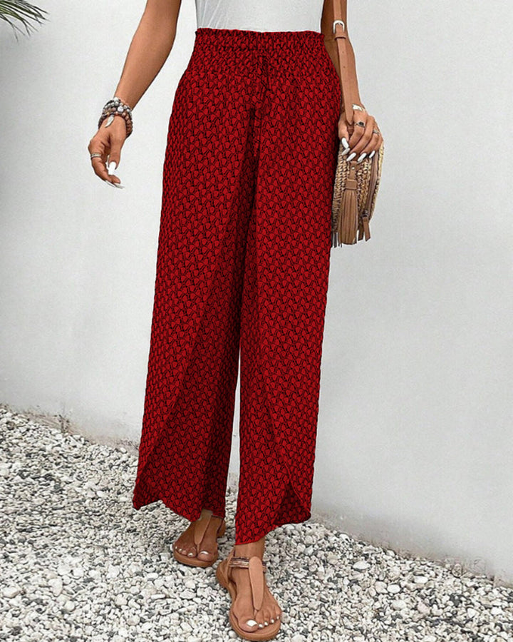 Lizzy | Hose mit weitem Bein und Geometrie-Druck