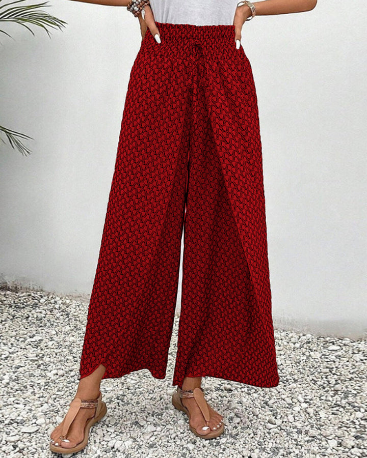 Lizzy | Hose mit weitem Bein und Geometrie-Druck
