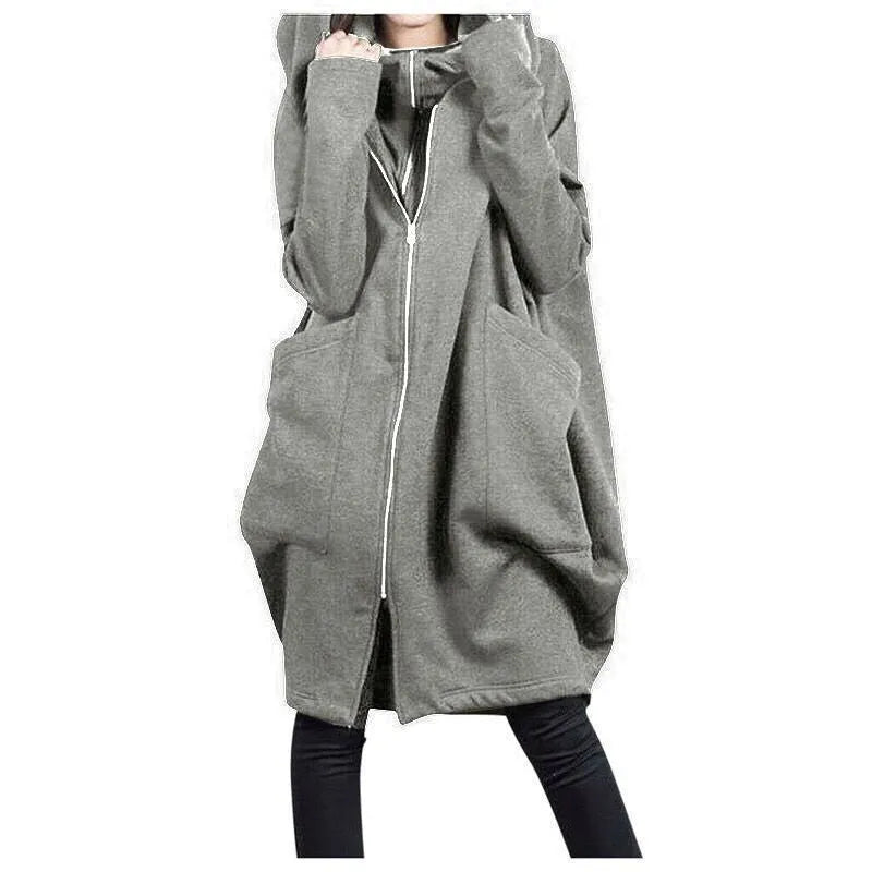 Gerhild | Langer Urban-Pullover mit Reißverschlussdetail