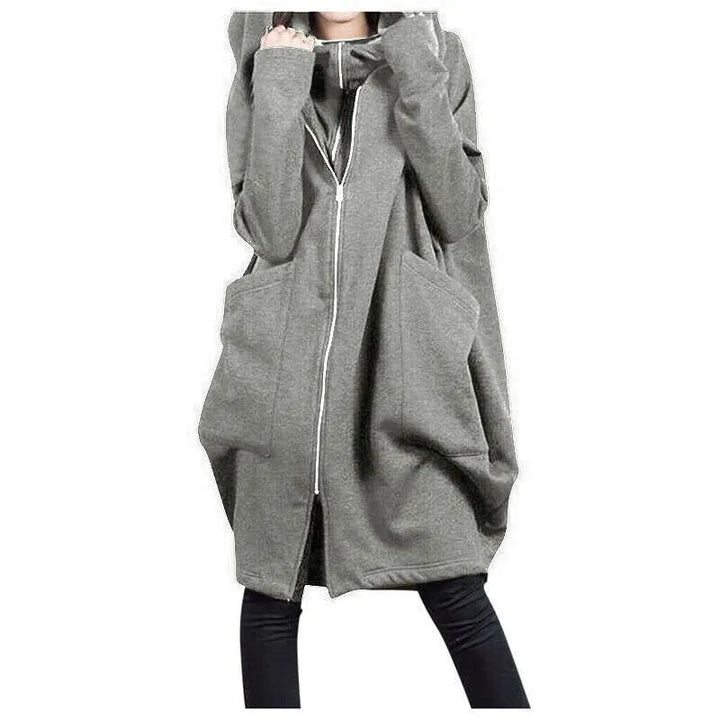 Gerhild | Langer Urban-Pullover mit Reißverschlussdetail