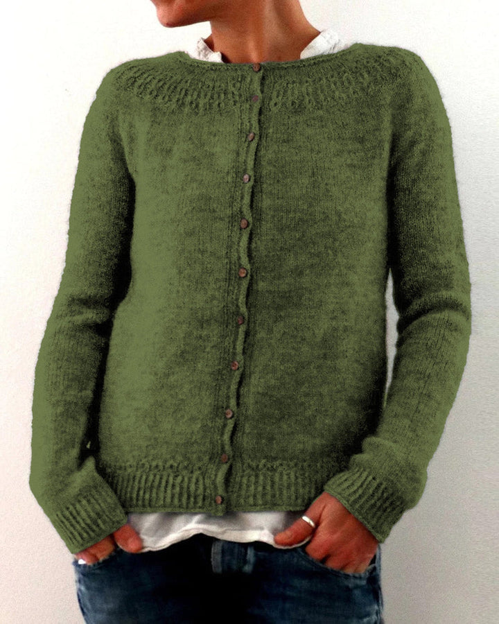 Edeltraud | Leichte Strickjacke in frischem Grün