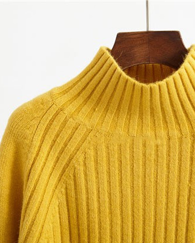 Ilse-Sophie | Kuscheliger Strickpullover mit hohem Kragen