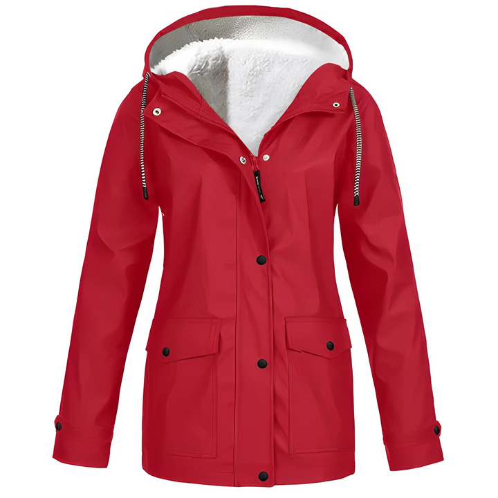 Grete-Marie | Regenjacke mit warmem Futter und verstellbarer Kapuze