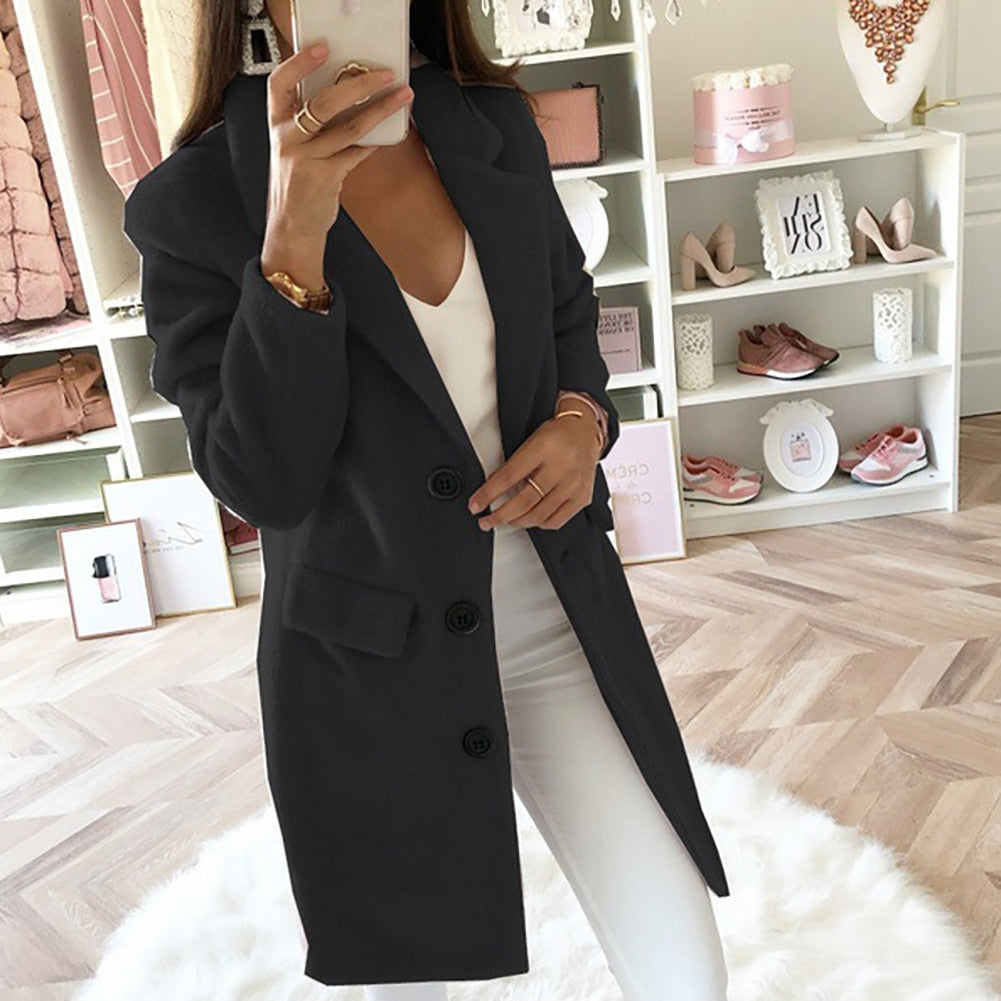 Sofia | Lange Winterjacke aus weichem Plüsch
