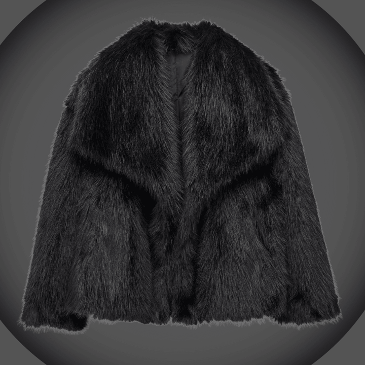 Heike | Kuschelige Plüschjacke mit Revers