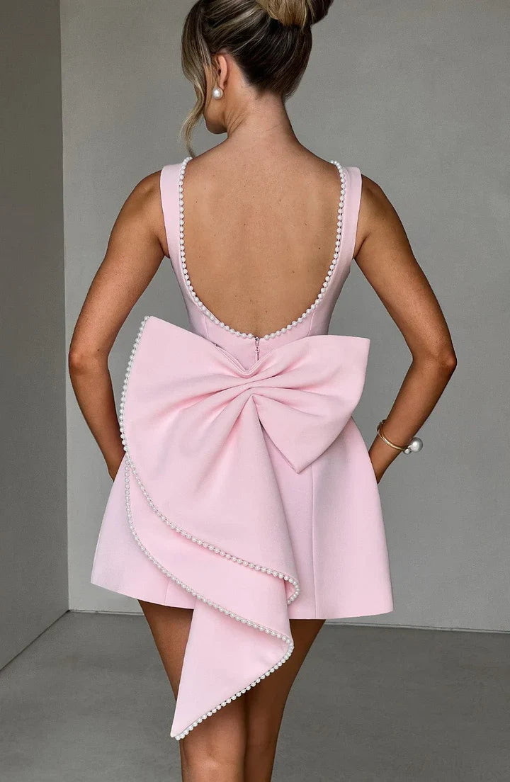 Rosa-Berta | Romantisches Minikleid mit Schleife
