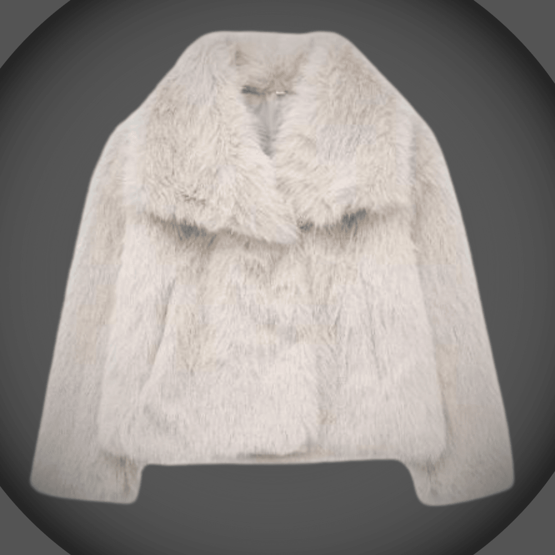 Heike | Kuschelige Plüschjacke mit Revers
