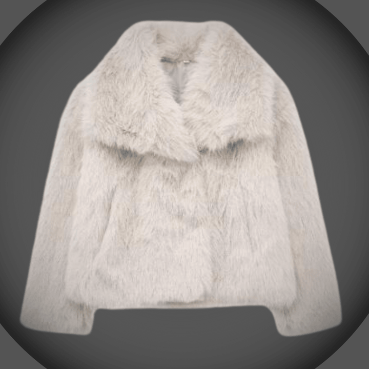 Heike | Kuschelige Plüschjacke mit Revers