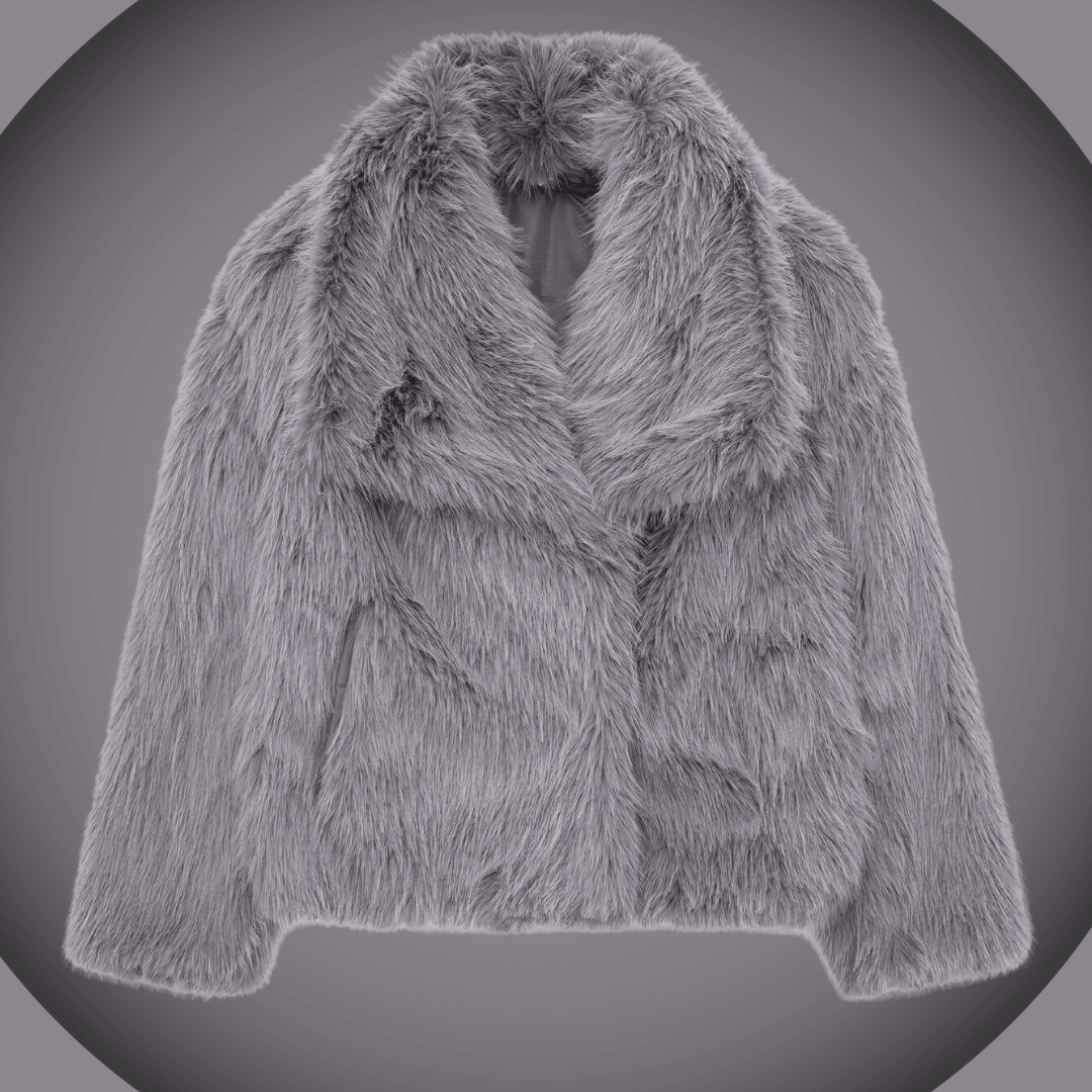 Heike | Kuschelige Plüschjacke mit Revers