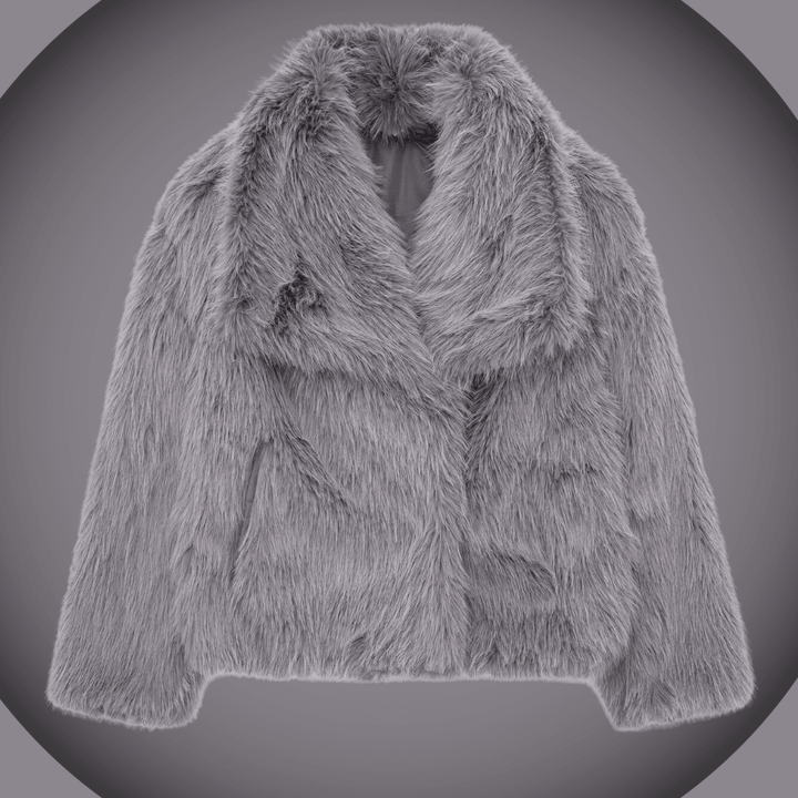 Heike | Kuschelige Plüschjacke mit Revers