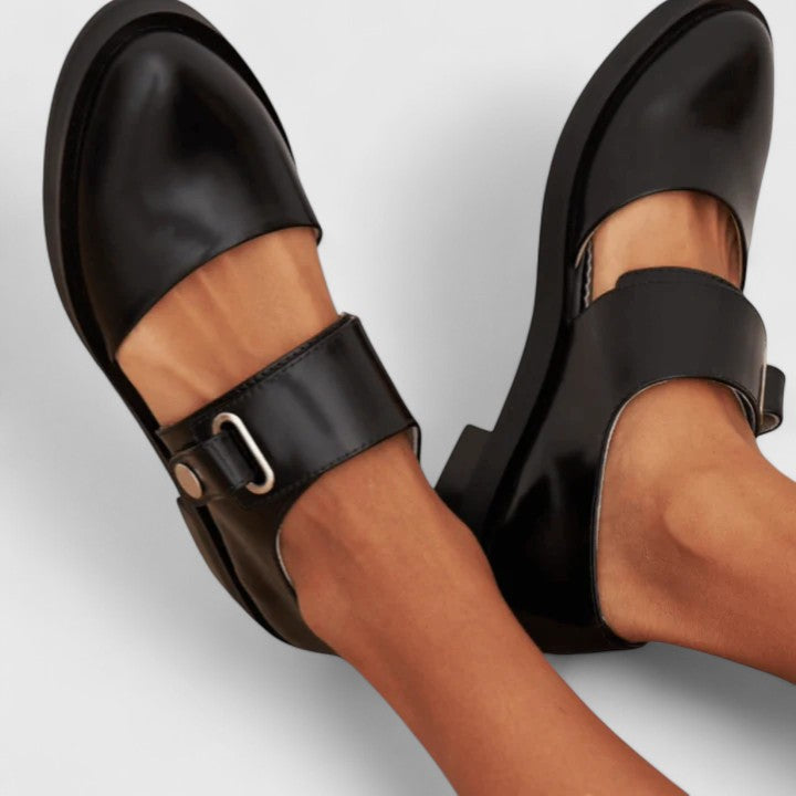 Ruth-Minna | Bequeme Riemchenschuhe mit breiter Schnalle