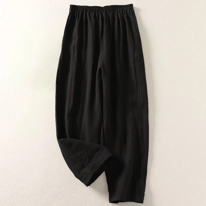 Amalia | Leichte Sommerhose aus Baumwolle & Leinen