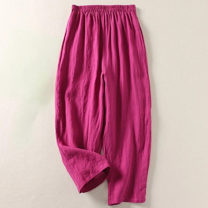 Amalia | Leichte Sommerhose aus Baumwolle & Leinen