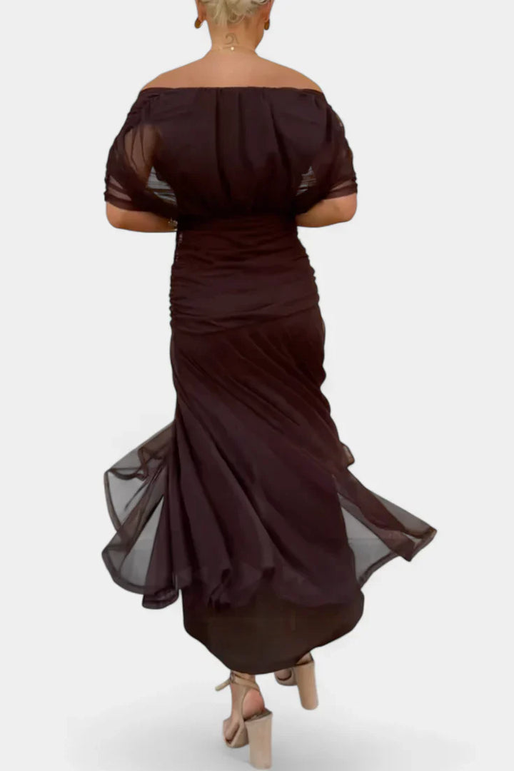 Inés | Langes Blumenkleid mit V-Ausschnitt