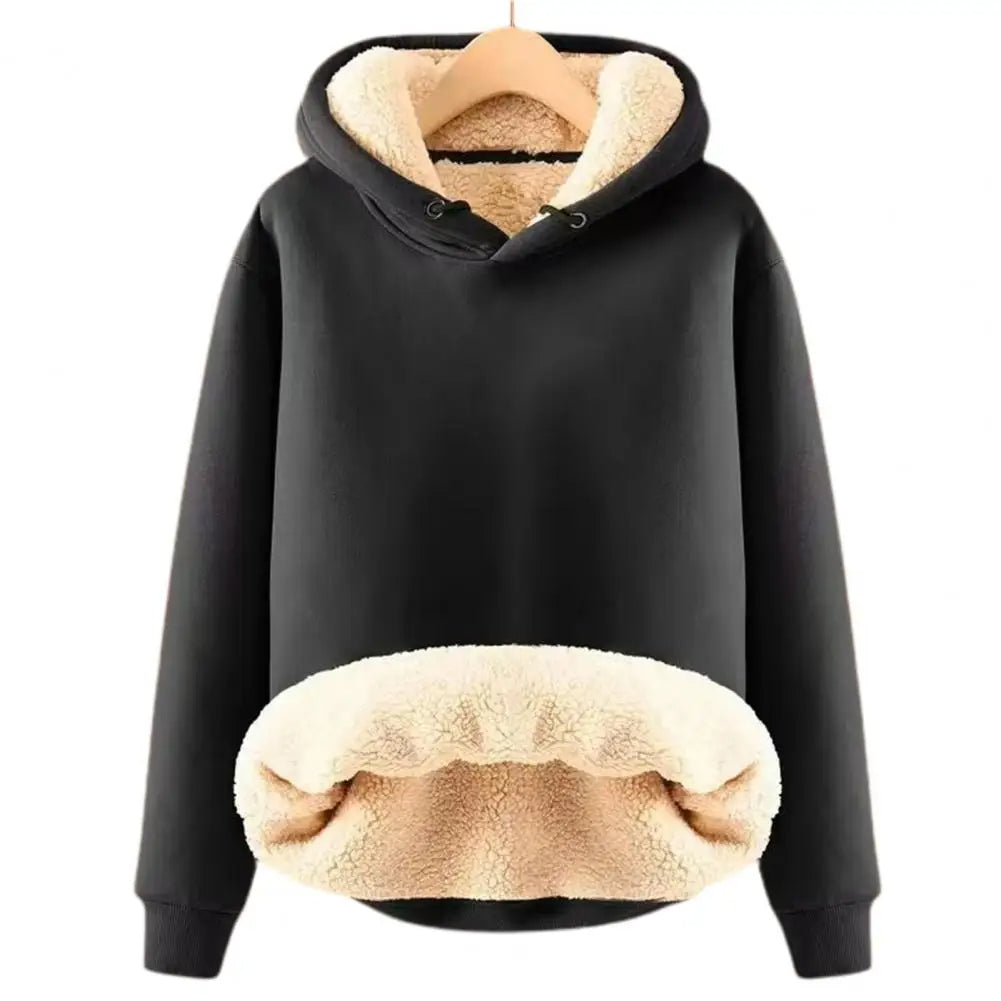 Walpurga | Sherpa-Fleece-Pullover mit Kapuze und Taschen