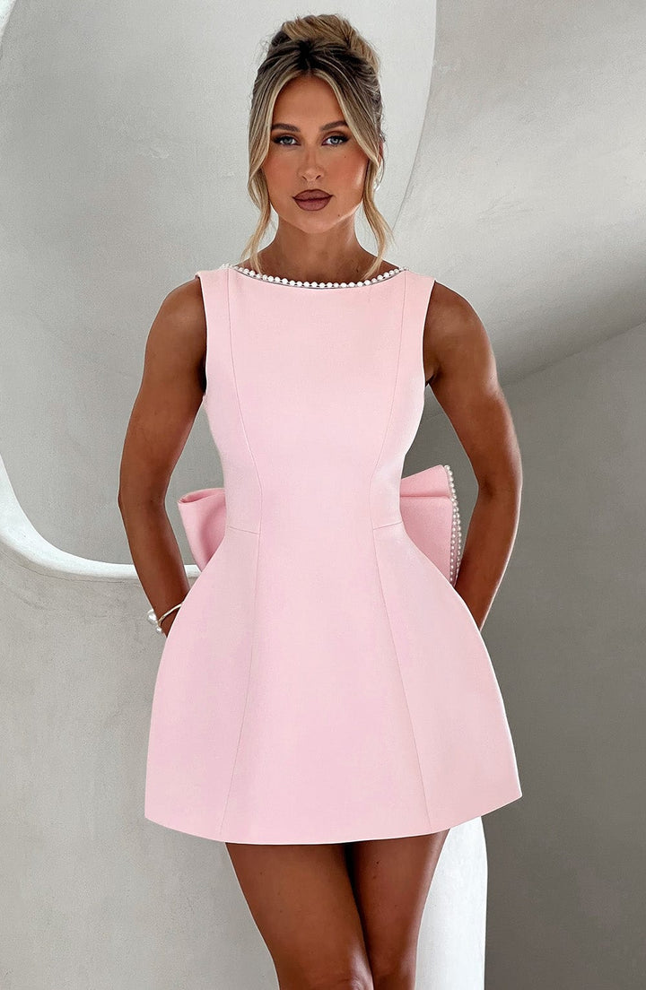 Rosa-Berta | Romantisches Minikleid mit Schleife