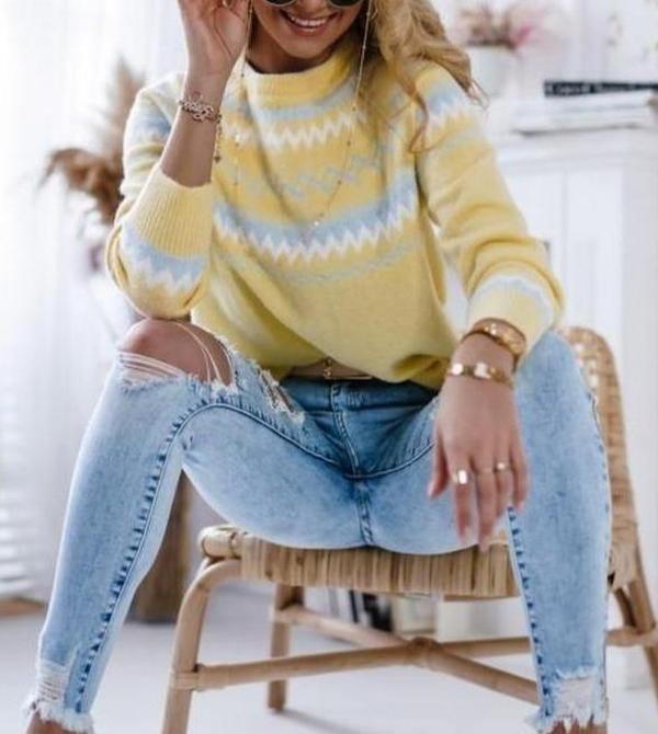 Karin-Luise | Strickpullover mit Zickzackmuster