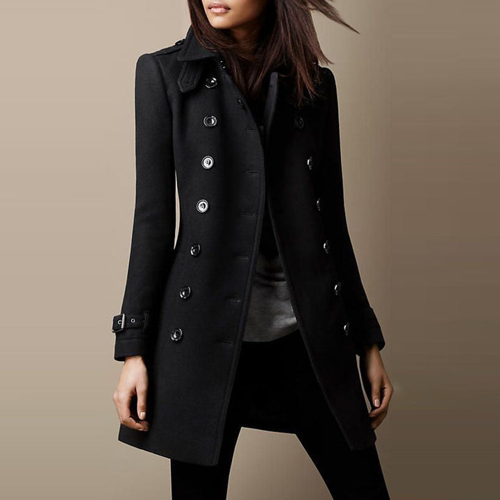 Gerda | Gefütterte Winterjacke mit Knopfleiste und taillierter Passform