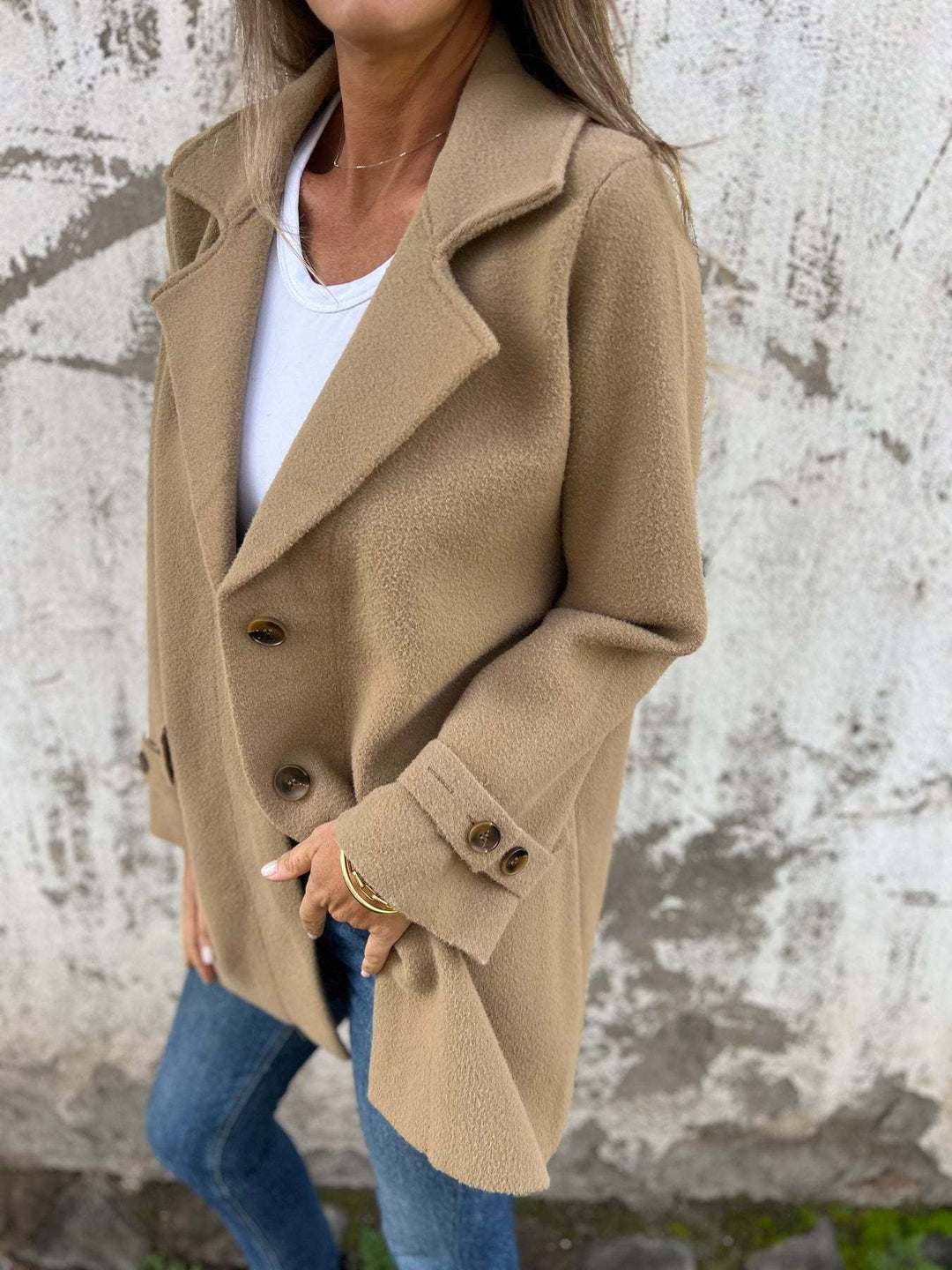 Lena-Gard | Übergangsjacke mit Reverskragen und Knopfdetails