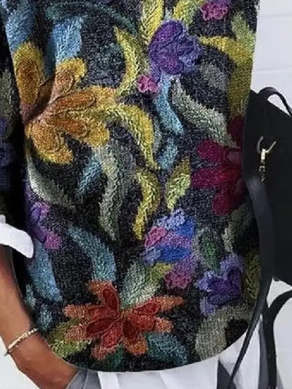 Wilfriede | Strickpullover mit mehrfarbigem Muster