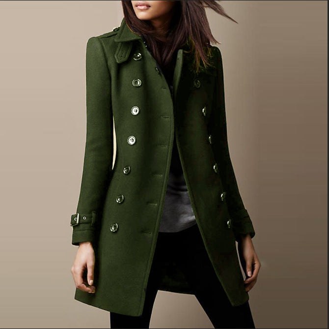 Gerda | Gefütterte Winterjacke mit Knopfleiste und taillierter Passform