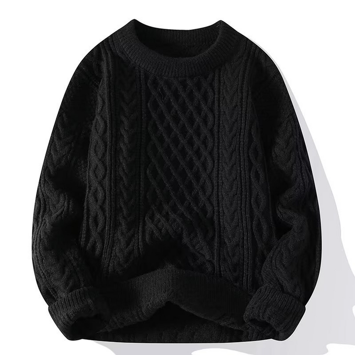 Sandra | Warmer Pullover mit Rundhalsausschnitt und Strickmuster