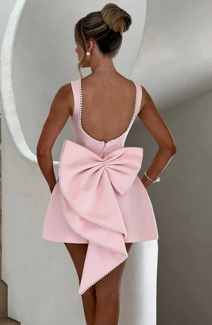 Rosa-Berta | Romantisches Minikleid mit Schleife