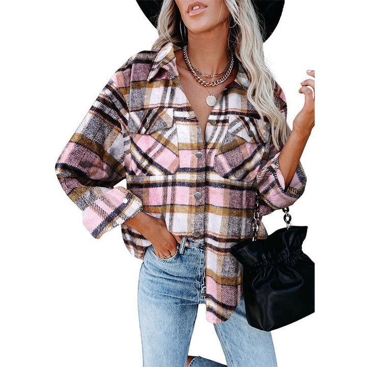 Anna-Sophie | Karierte Jacke mit Knopfleiste und zeitlosem Muster