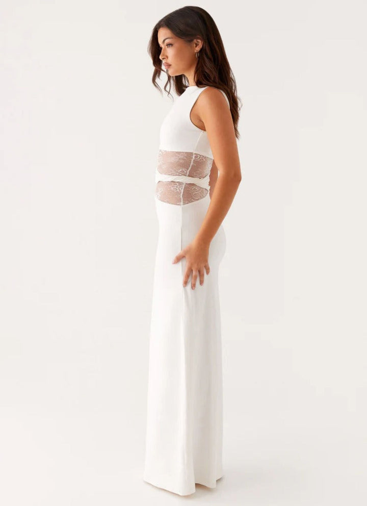 Ilse-Line | Abendkleid mit Spitzenausschnitten