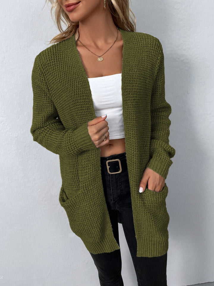 Bathilde | Lange Strickjacke mit großen Taschen