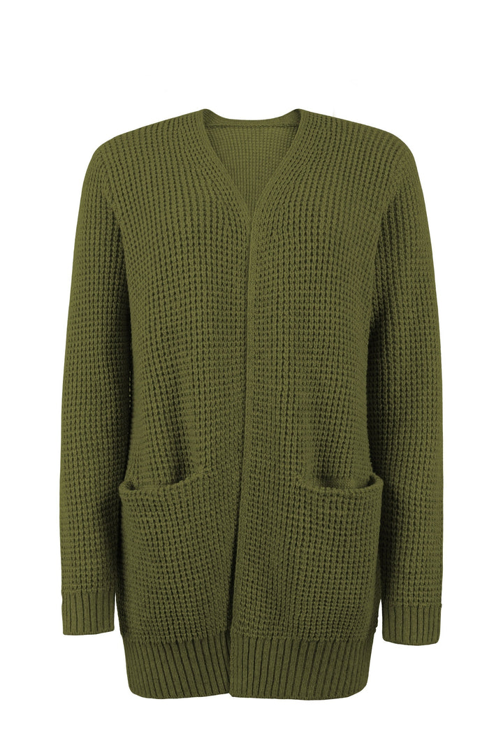 Bathilde | Lange Strickjacke mit großen Taschen
