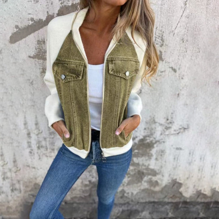 Theda | Übergangsjacke aus robustem Denim mit geräumigen Taschen
