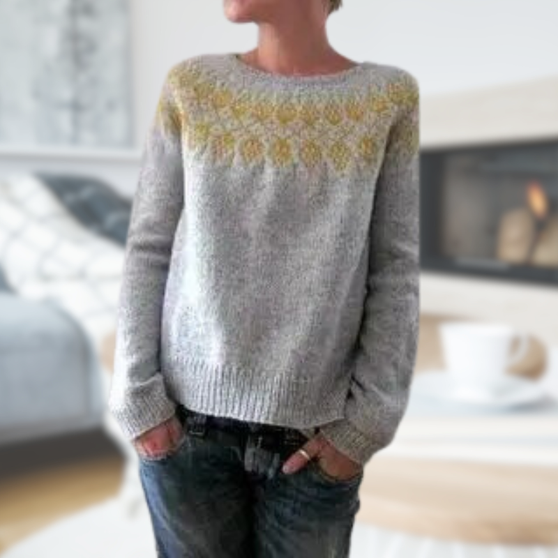 Ilse-Trud | Gestreifter Pullover mit weitem Ausschnitt