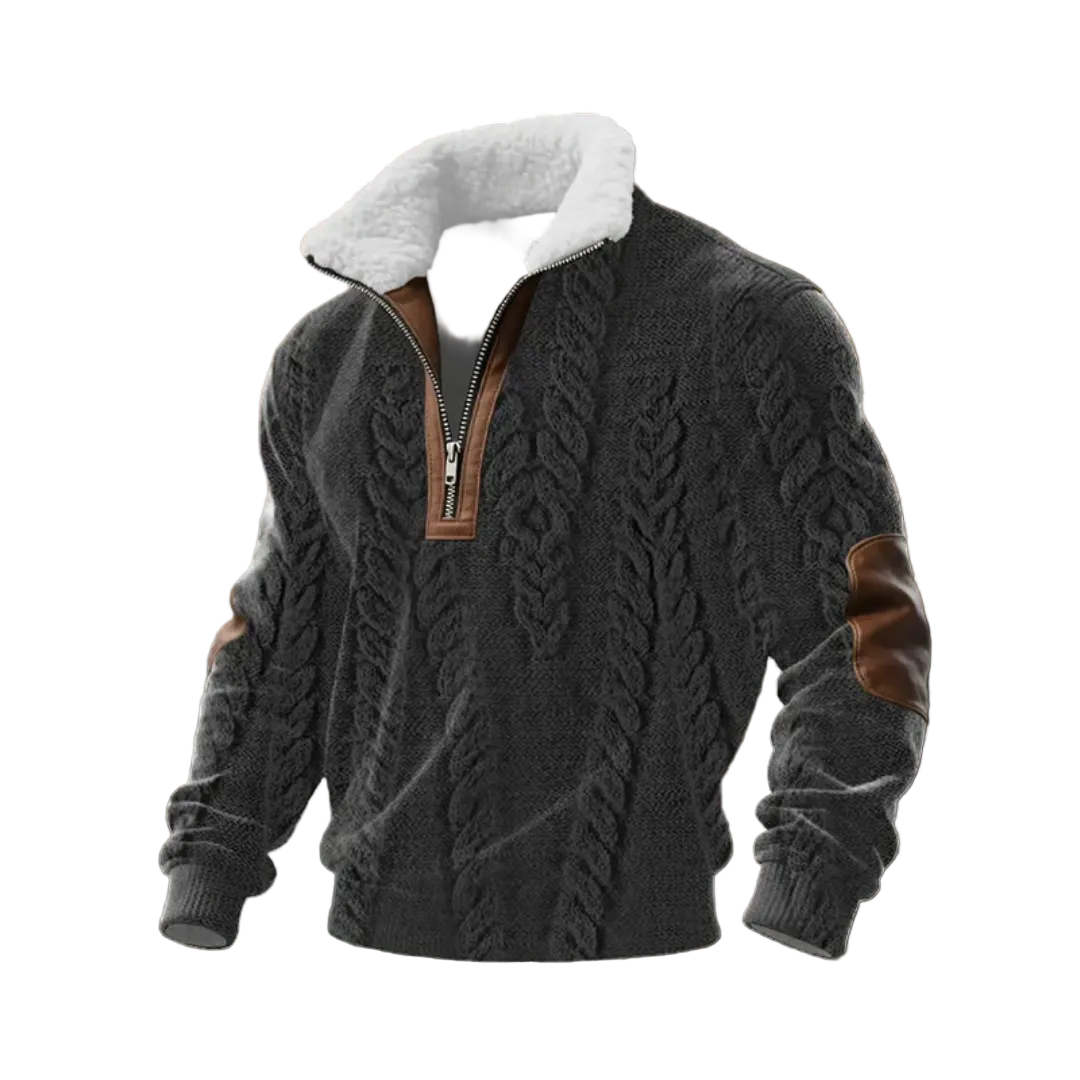 Tobias | ThermoSoft Fleecepullover mit Stehkragen
