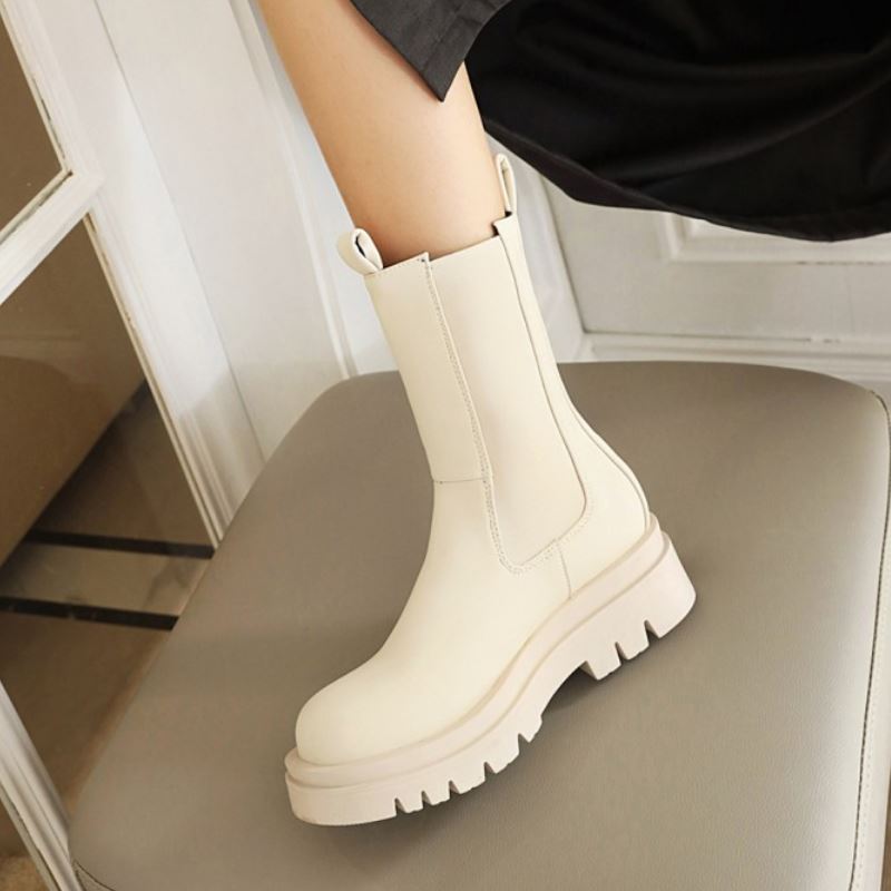 Hanne-Gard | Chunky Stiefel mit Plateausohle und elastischen Einsätzen