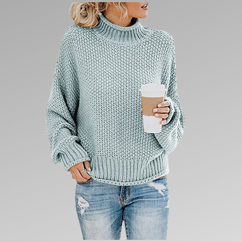 Lena-Hilde | Moderner Pullover mit hohem Kragen