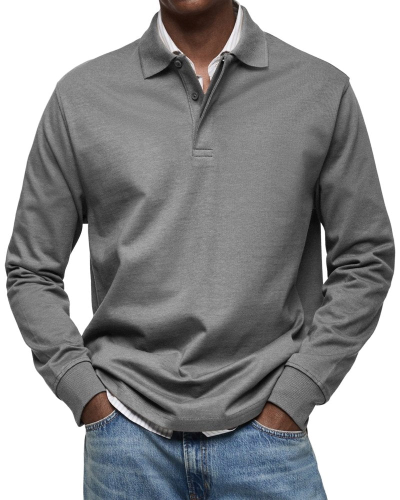 Felix | Luxus Langarm-Poloshirt