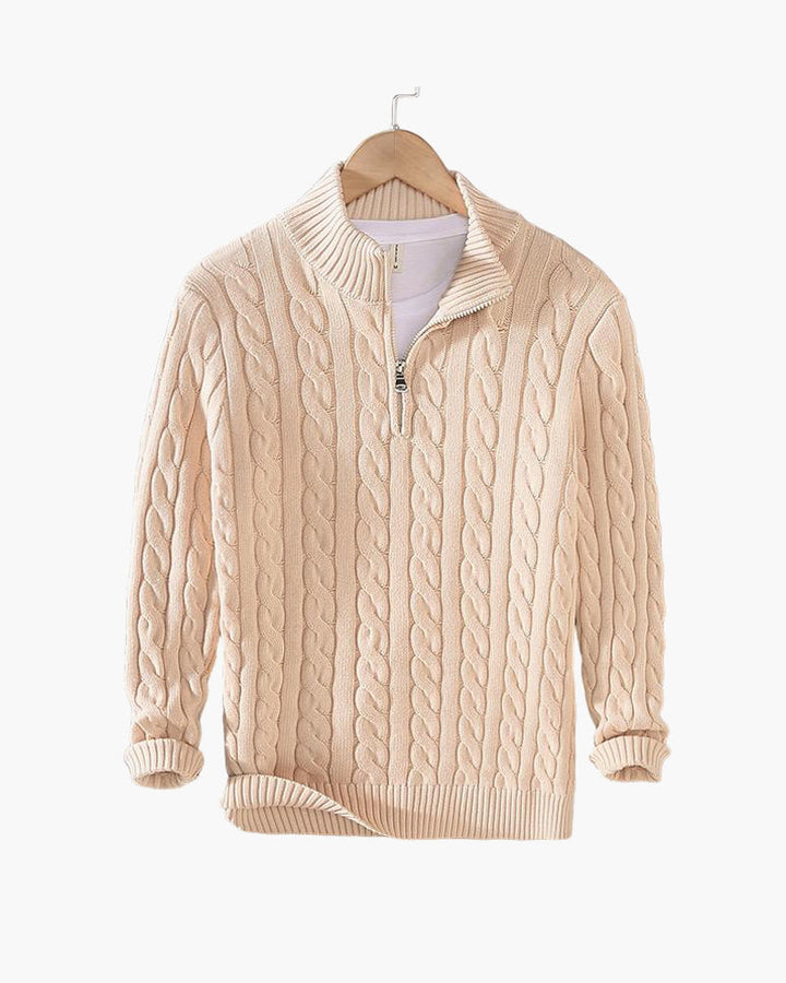Lukas | Klassischer Strickpullover mit Half-Zip
