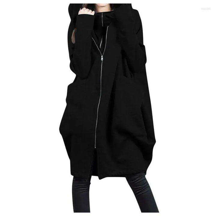 Gerhild | Langer Urban-Pullover mit Reißverschlussdetail