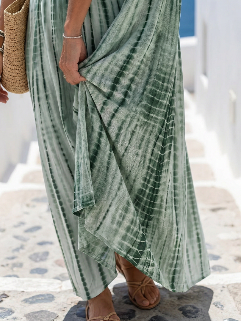 Kaja | Casual Midikleid mit V-Ausschnitt