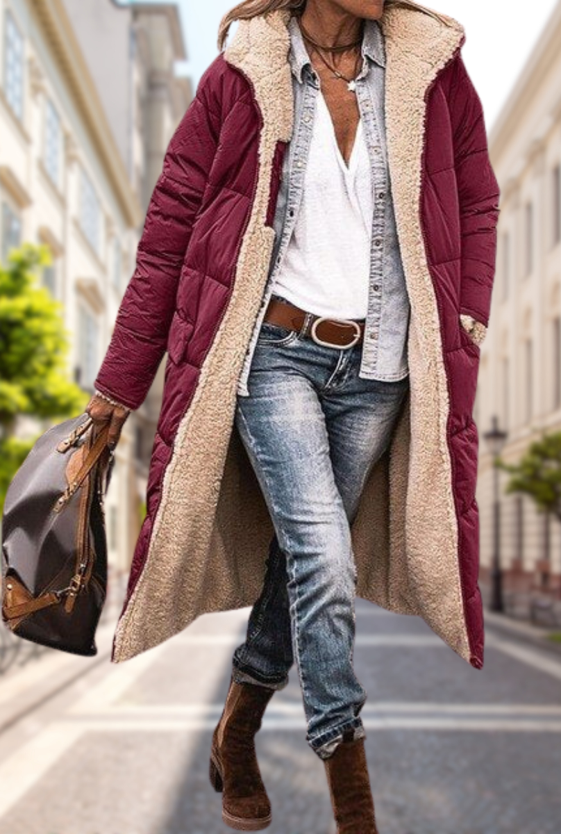 Rosa-Gret | Wendbare Herbstjacke mit Kapuze