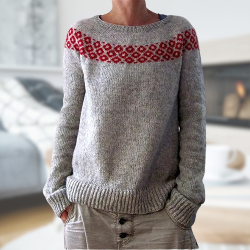 Ilse-Trud | Gestreifter Pullover mit weitem Ausschnitt