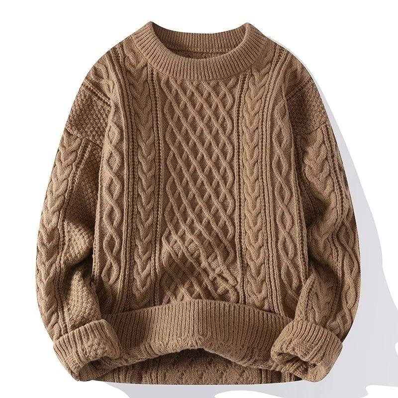 Sandra | Warmer Pullover mit Rundhalsausschnitt und Strickmuster