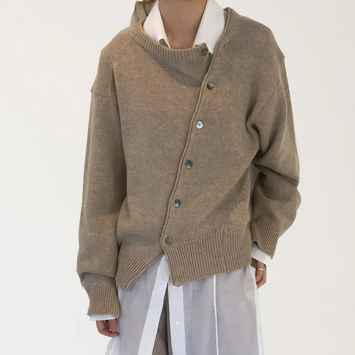 Hanne-Kathrin | Lässige Strickjacke mit asymmetrischem Saum