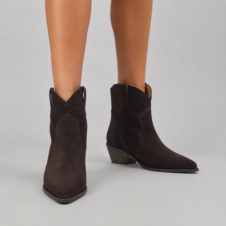 Alberta | Western-Stiefeletten in Wildlederoptik