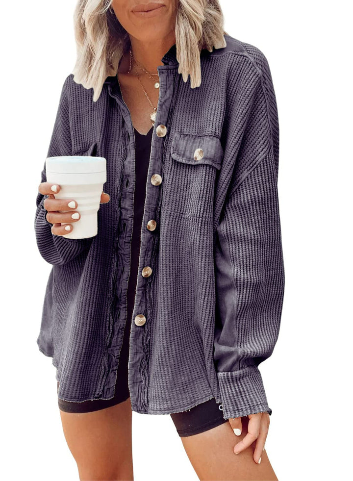 Berta-Gard | Strickjacke aus weichem Waffelstrick