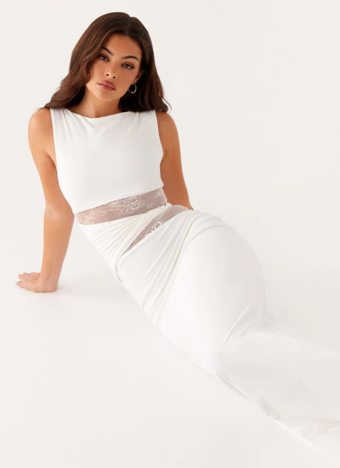 Ilse-Line | Abendkleid mit Spitzenausschnitten
